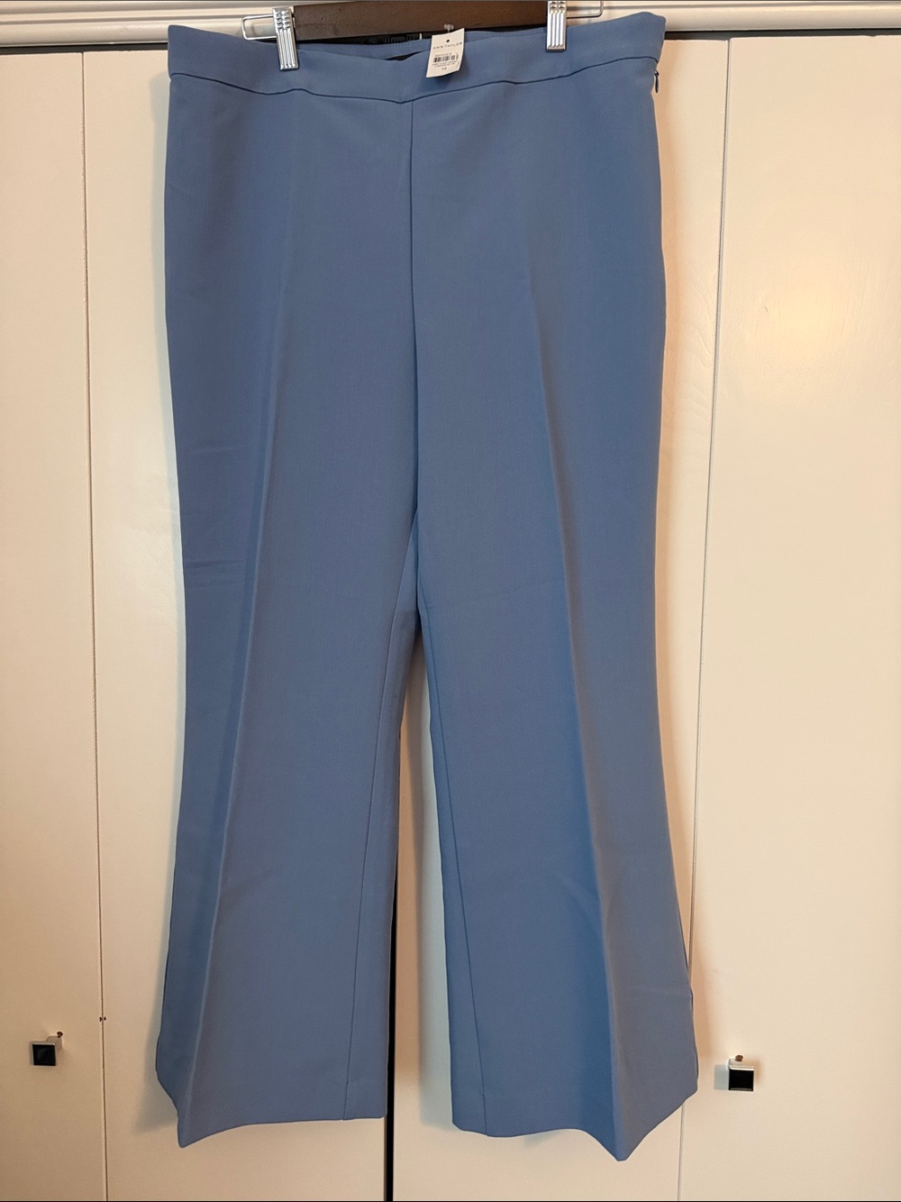 Ann Taylor Dusty Blue Wide-Leg Dress Pants